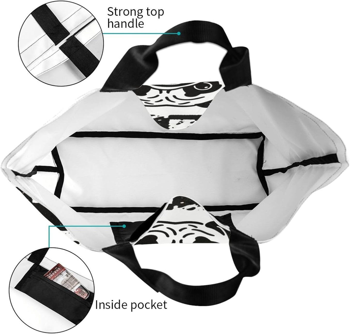 Tote Shoulder Bag Large Durable Reusable Eco-friendly Handbag Lightweight Stylish for Daily Use-19.7x15.7x5.9 Inch - Colors B