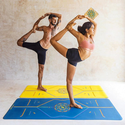 Liforme Printed Yoga Mat Collection - Free Yoga Bag Included - Patented Alignment System, Warrior-like Grip, Non-Slip, Eco-friendly, Sweat-resistant, Long, Wide and Thick for Comfort