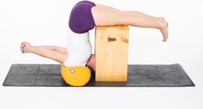 Yogikuti Iyengar Halasana Box - Eco-Friendly Wooden Halasana Bench for Supportive Yoga Practice, Perfect for Inversions and Enhanced Flexibility