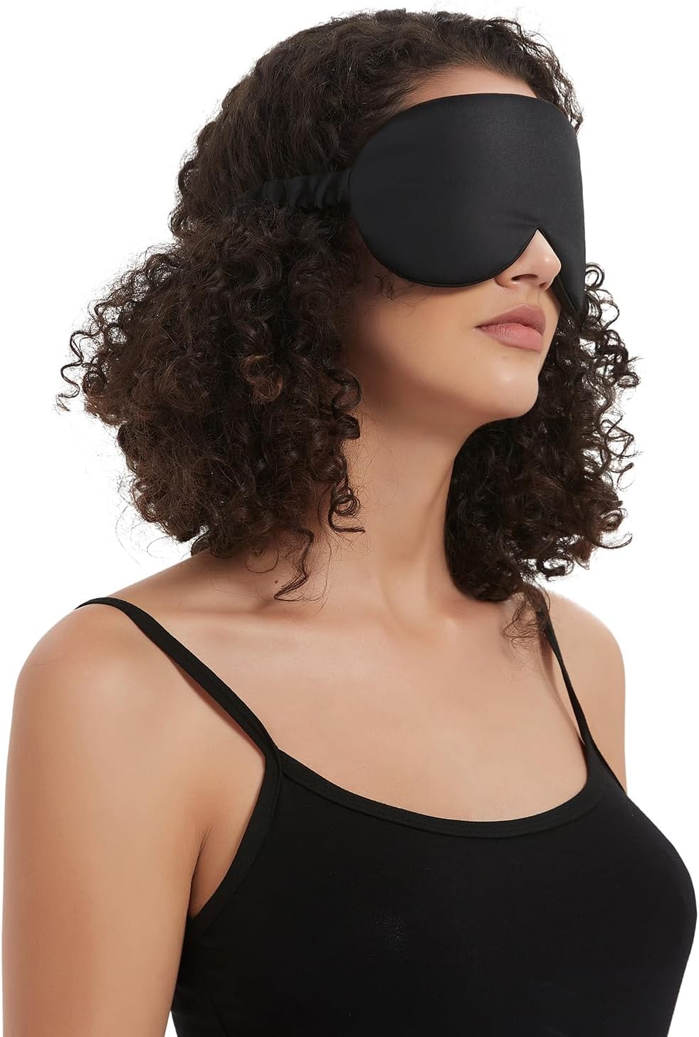 Alaska Bear Sleep Mask Silk Eye Cover with Shaped Padding for Pressure-Free Sleeping, Foam Insert, Upgrade Contour Over Conventional Flat Satin Eye Masks, Machine Washable