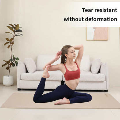 HAHE Yoga Mat Thick (8MM,1/3"), Eco-Friendly POE Non Slip Yoga Mat, High Rebound & Shock Absorption, Anti-Tear & Sweat-Resistant for Yoga, Fitness, Home, Workouts, Large Pilates Mats 72"x24" with Carrying Strap