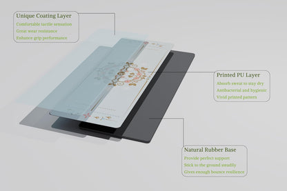 【BulgurYe】Yoga Mat * Nature Line -- Unique coating technique, Great wear resistance for a longer service life, Vividly printed pattern to protect eyes, Natural rubber base, Strong bounce resilience, Absorb sweat instantly to stay dry, Clean and hygienic.