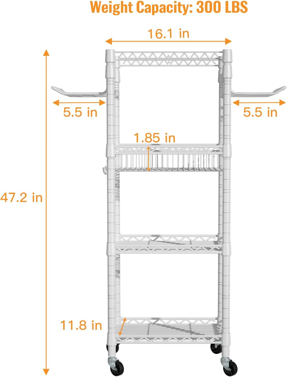 FUTASSI Home Gym Storage, 3 Tiers Workout Equipment Organizer with Wheels for Yoga Mats, Foam Roller, Dumbbells, Kettlebells, and Resistance Bands