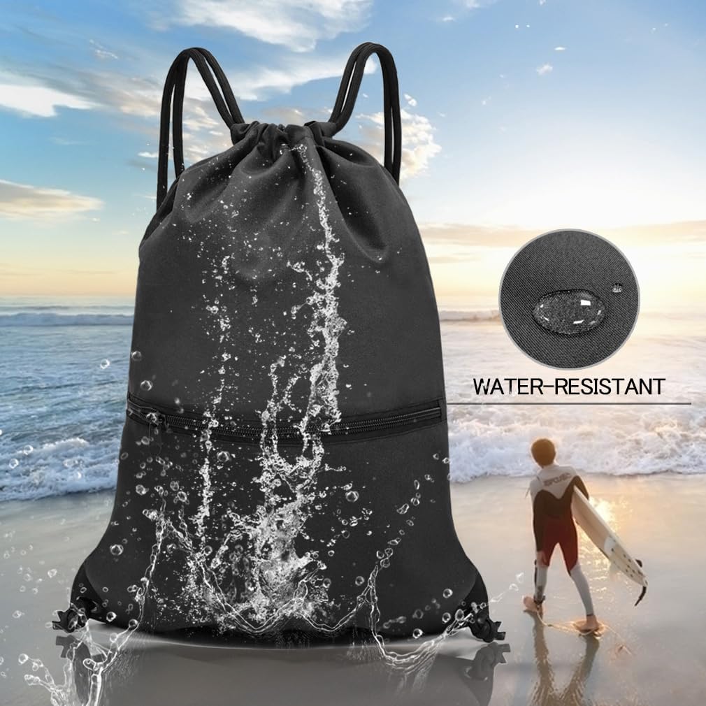 HOLYLUCK Drawstring Backpack Bag Sport Gym Sackpack - Colors A