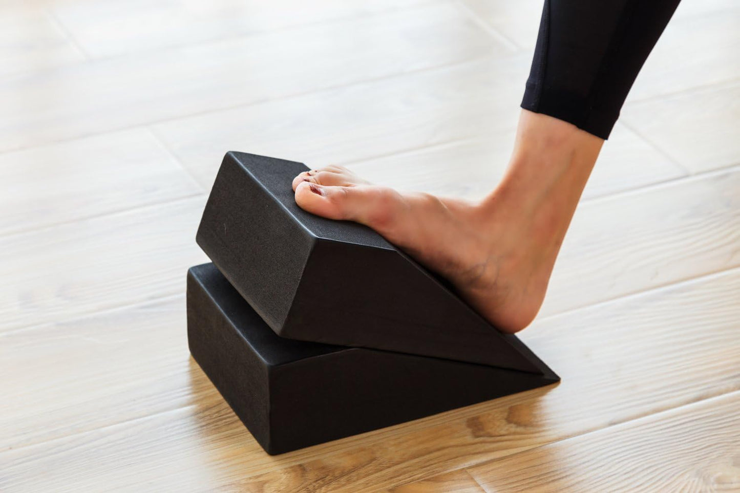 StrongTek Yoga Foam Wedge Blocks (Pair) Soft Wrist Wedge, Supportive Foot Exercise Accessories, For Balance, Strength, Stretch, Pilates, Fitness, Squat, Pushup, Plank, EVA Riser Block