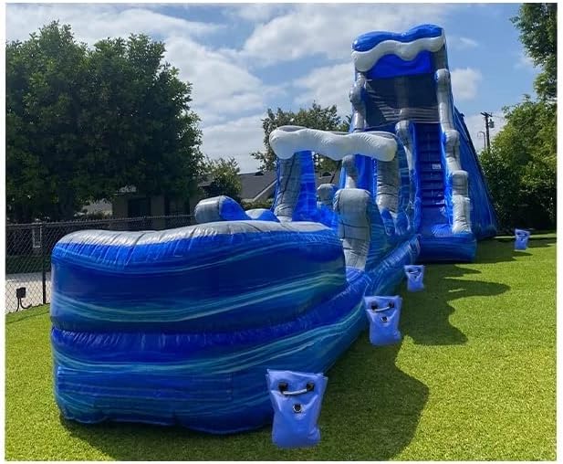Hullaballoo Durable Vinyl Sand Bags, Outdoor Indoor Anchor Safety Product for Inflatable Bounce House, Water Slides, Canopies and Tents, Holds 50 Pound Capacity, 4 Pack