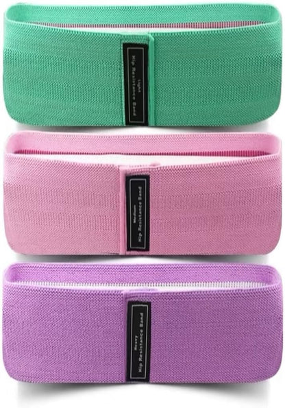 Resistance Bands for Working Out, 3 Levels Fabric Exercise Bands for Legs and Butt, Workout Bands for Women & Men, Booty Band for Yoga Starter Set, Pilates, Rehab, Fitness and Home Workout
