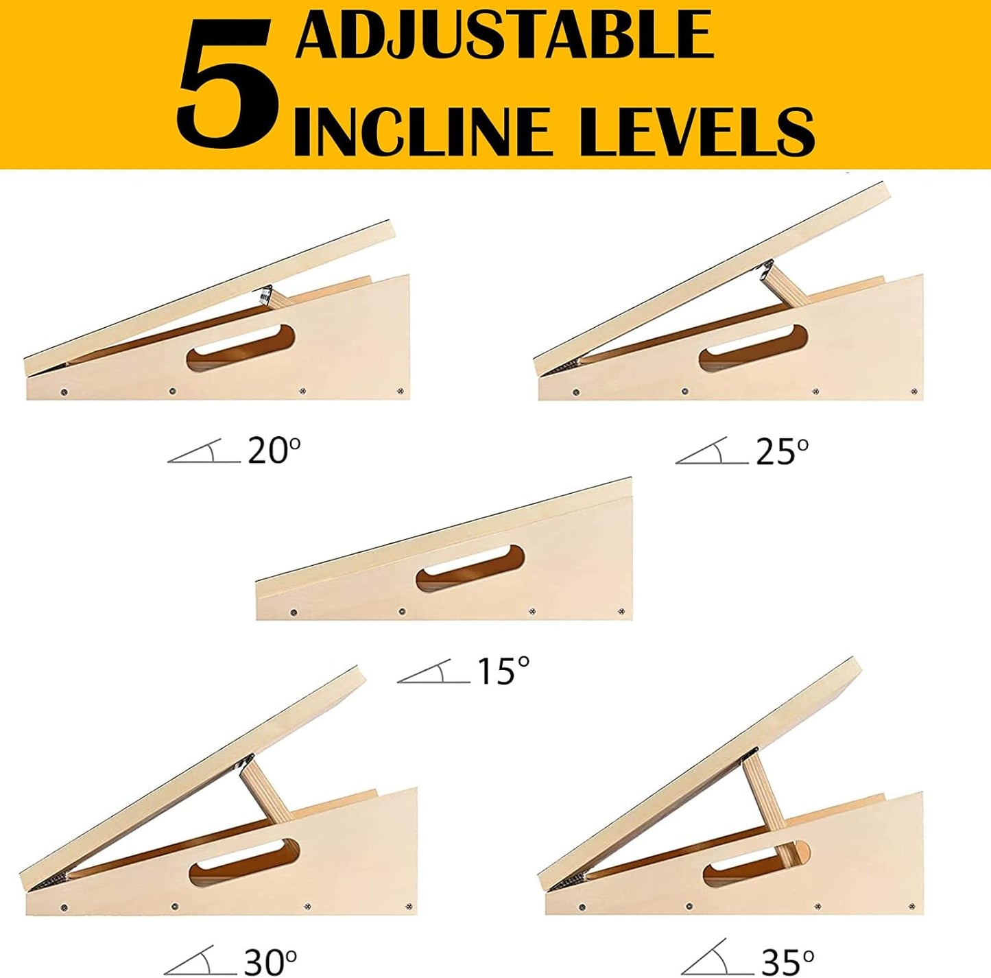 MUCITAGF Professional Slant Board, Adjustable Incline Board and Calf Stretcher, Slant Board for Calf Stretching, Calf Stretch Board