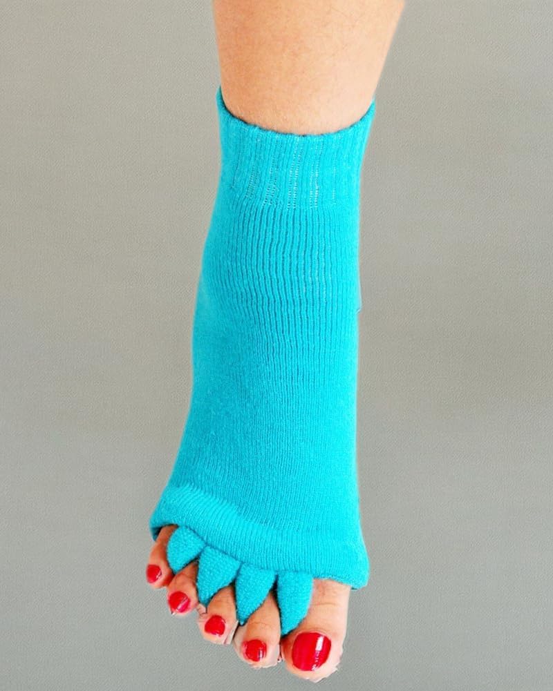 Yoga Sports GYM Five Toe Separator Socks Alignment Pain Health Massage Socks, Prevent Foot Cramps, One Pair