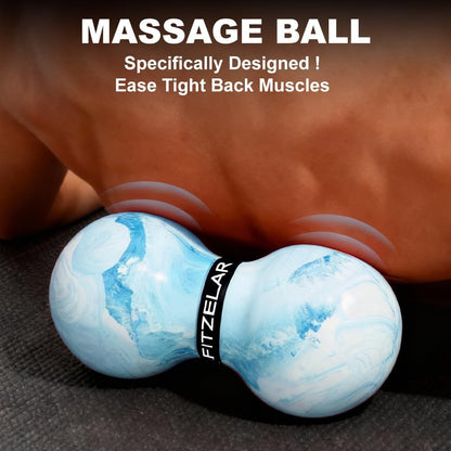 FITZELAR Massage Lacrosse Balls for Myofascial Release, Quality Certification, Massage Deep Tissue for Back and Shoulder, Trigger Point Therapy, Muscle Knots, Relieving Muscle Pain