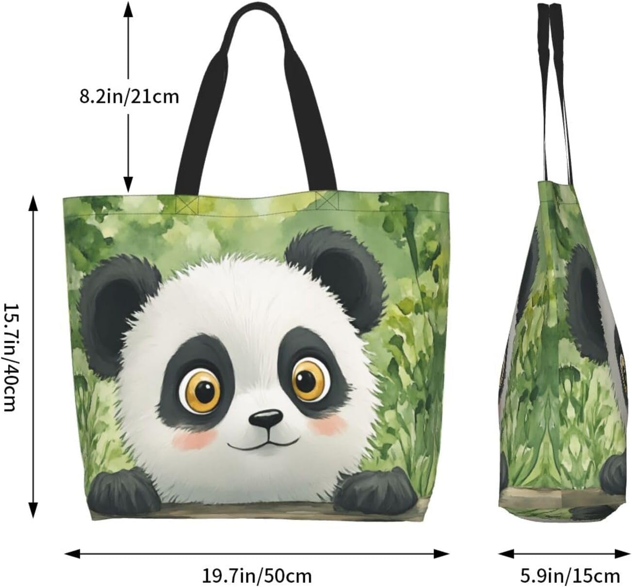 Tote Shoulder Bag Large Durable Reusable Eco-friendly Handbag Lightweight Stylish for Daily Use-19.7x15.7x5.9 Inch - Colors A