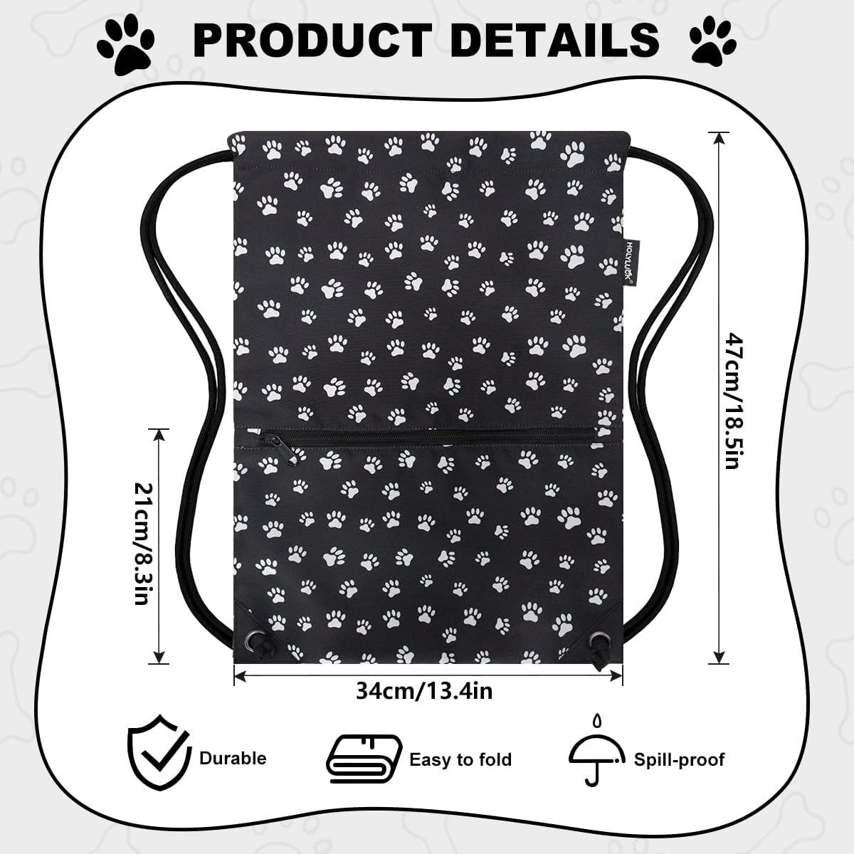 HOLYLUCK Drawstring Backpack Bag Sport Gym Sackpack - Colors B