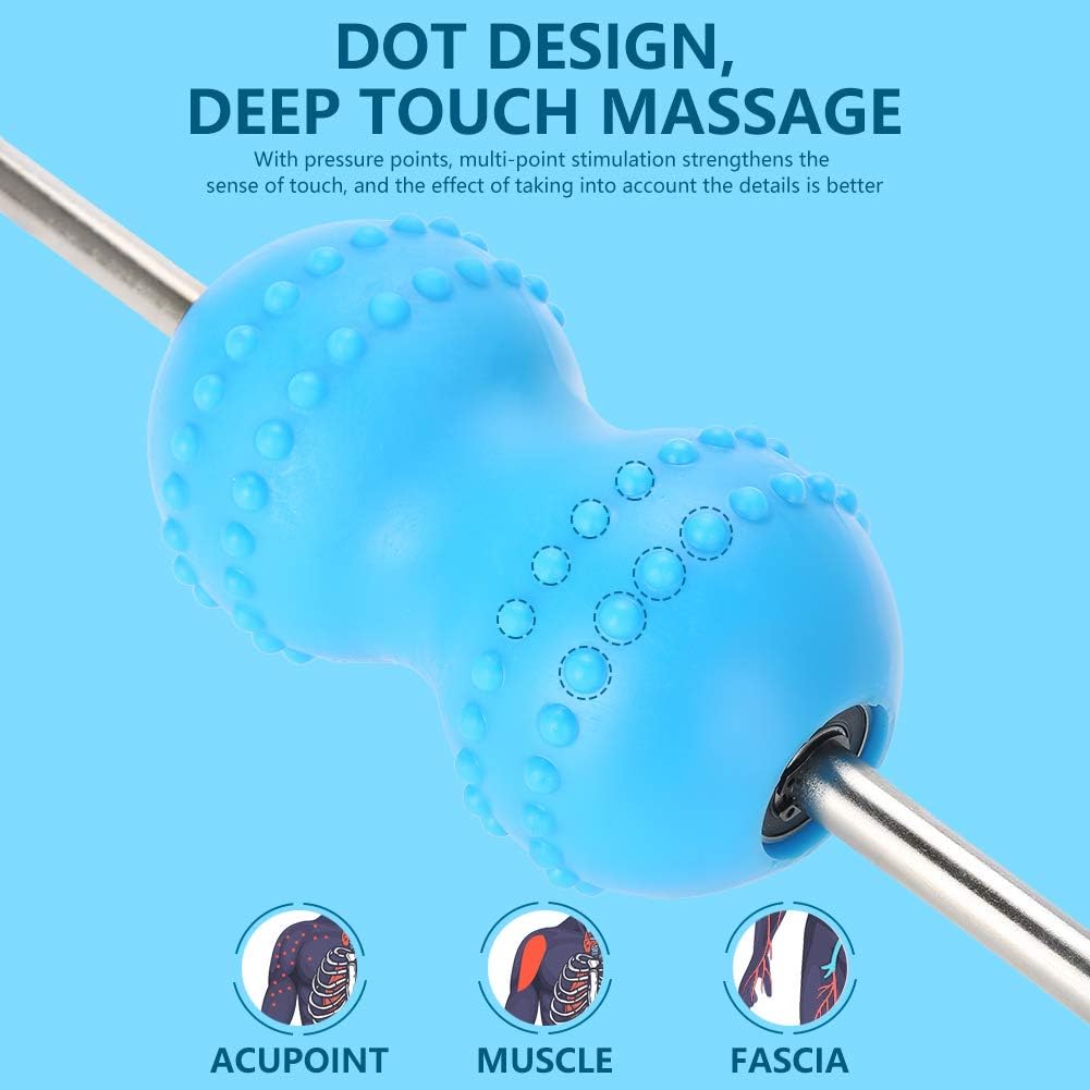 OUTASIGHT Massage Stick Roller, Multifunctional Body Muscle Massager, Deep Massage Stick Relief Myofascial Release with 2 Balls for Men and Women