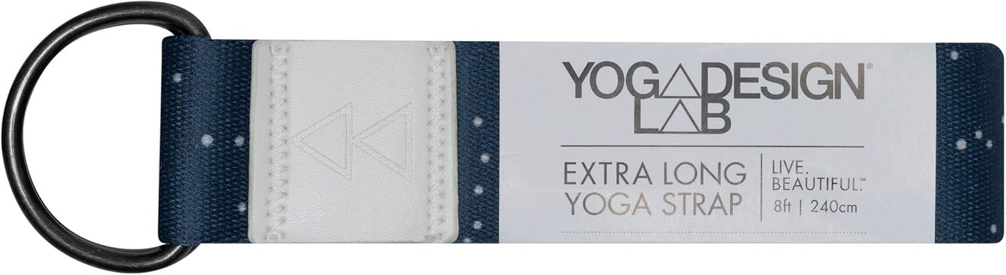 yogadesignlab | The Yoga Strap | Luxurious, Extra Long, Super Soft, Eco Printed | Studio Quality, Adjustable | Safely Stretch Further and Hold Longer | 8 ft Long