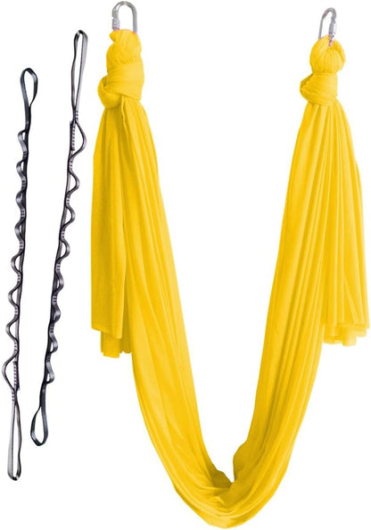 Aerial Yoga Hammock 5.5 Yards Yoga Swing Pilates Silk Home Gym Fitness Include hardware,Daisy Chain, Pose Guide