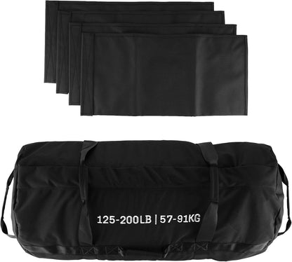 Hipicute Sandbags for Workout,Adjustable Sand Bags for Fitness,Yoga, Strength Training and Full-Body Workouts,Black