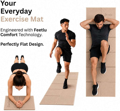 Foldable Yoga Mat, 6mm Thick, Lightweight, Anti-Slip, and Easy to Store – Perfect for Travel, Yoga, Pilates, Home Workouts, and Floor Exercises