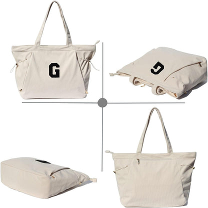 ESVAN Corduroy Yoga Tote Bag Gifts for Women Drawstring Yoga Mat Bag for Office Workout Travel Carryall Pilates Gym