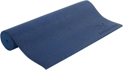 Everyday Yoga Deluxe Mat, Spacious 72"x24" Non-Slip Yoga Mat for Comfortable Home Workouts, 3-5mm Extra Thick