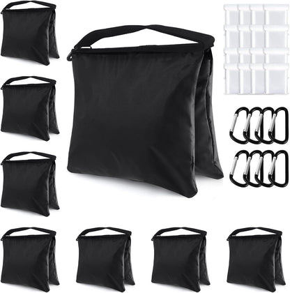 ABCCANOPY Photography Sandbag for Video Stand, Heavy Duty Weight Bags for Light Tripod, Camping Chair, 4 Packs (Black) No Sand