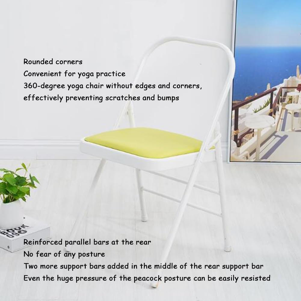 Yoga Auxiliary Chair Yoga Practice Balance Chair Folding Chair Backless Relieve Neck and Back Pain Chair Balance Handstand Training Tool