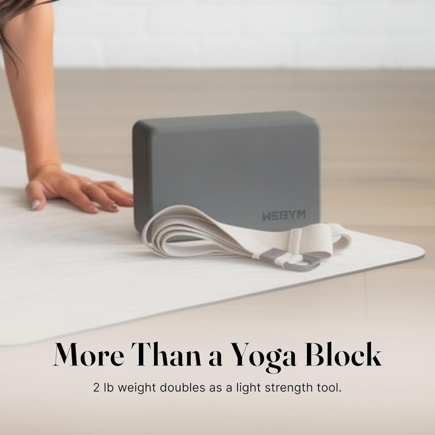 WeGym Yoga blocks with Anti-Slip, Comfortable Grip, Sturdy Sides for Secure Workouts at Home, for Yoga, and Pilate Training