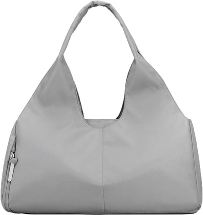 forestfish Yoga Gym Bag for Women with Shoes Compartment & Wet Dry Storage Pockets Lightweight Duffel Bag, Beige
