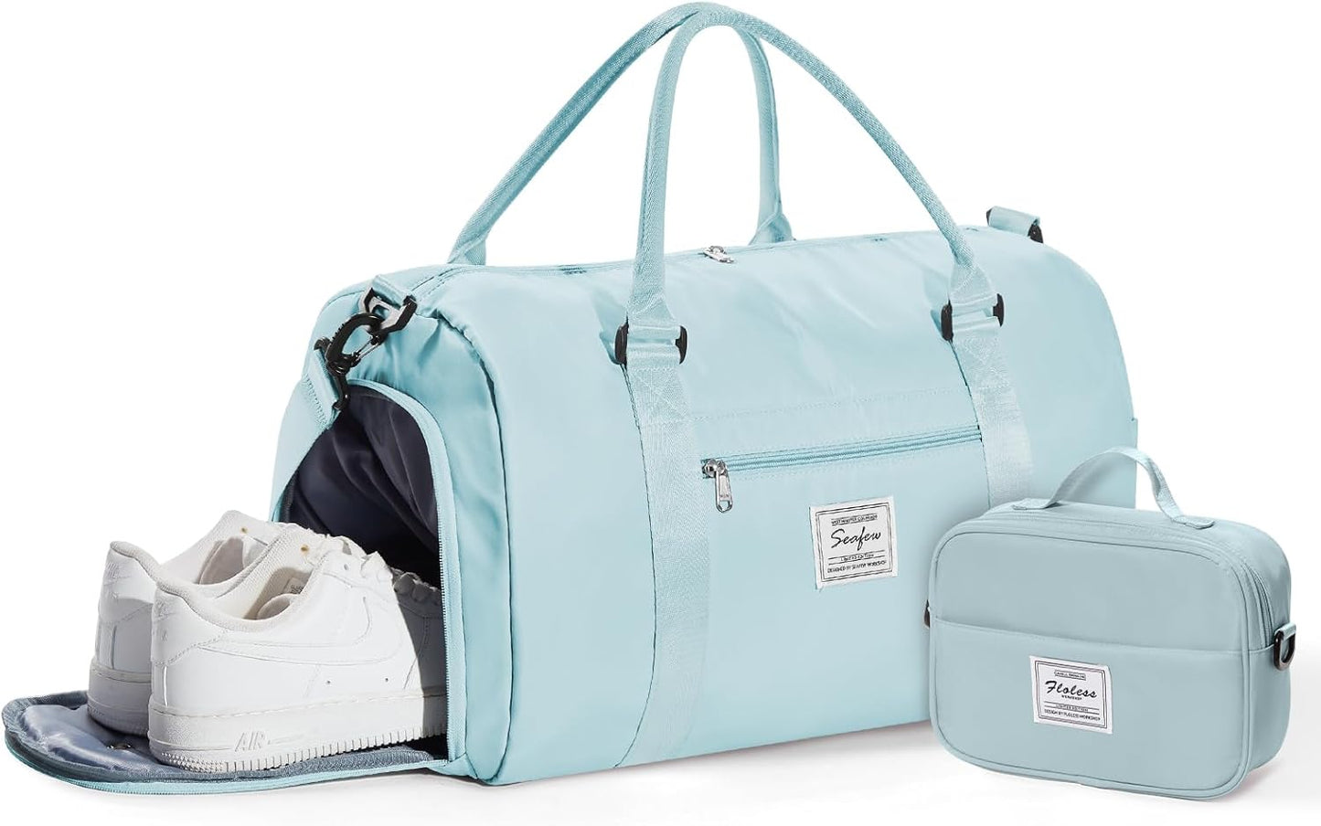 Gym Bag Womens Mens with Shoes Compartment and Wet Pocket Travel Duffel Bag for Women for Plane Sport Gym Tote Bags Swimming Yoga Waterproof Weekend Overnight Carry on Bag Hospital Holdalls - Colors A
