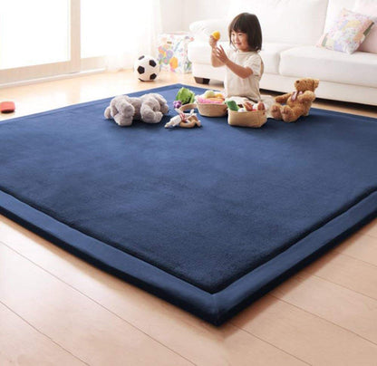 Loartee Coral Velvet Crawling Rugs & Play Mat (6'7"x9'2", Light Green) for Toddler Children & Yoga Exercise