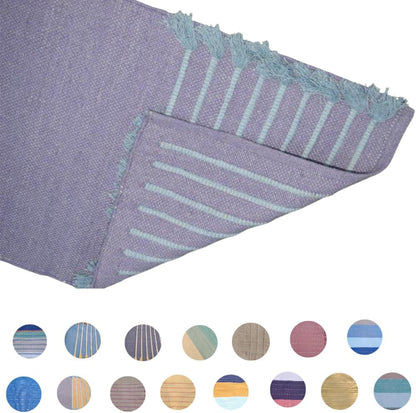 Jaipur art & Rugs Organic Cotton Yoga Mat - Eco-Friendly Hand-Woven Rug - Non Slip & Thick (24”x72”x5mm) for Everyday Fitness at Home - Comfortable Extra-Long
