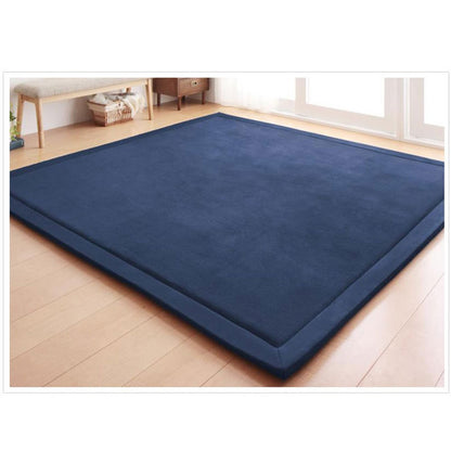 Loartee Coral Velvet Crawling Rugs & Play Mat (6'7"x9'2", Light Green) for Toddler Children & Yoga Exercise