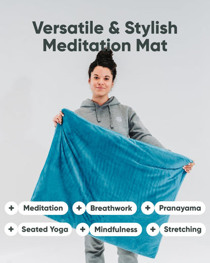Mindful & Modern Zabuton Meditation Mat - Cotton Filled Yoga and Meditation Pad - Zabuton Meditation Cushion for Kneeling and Sitting Support - Large Rectangular Sitting Floor Pillow for Bench or Zafu