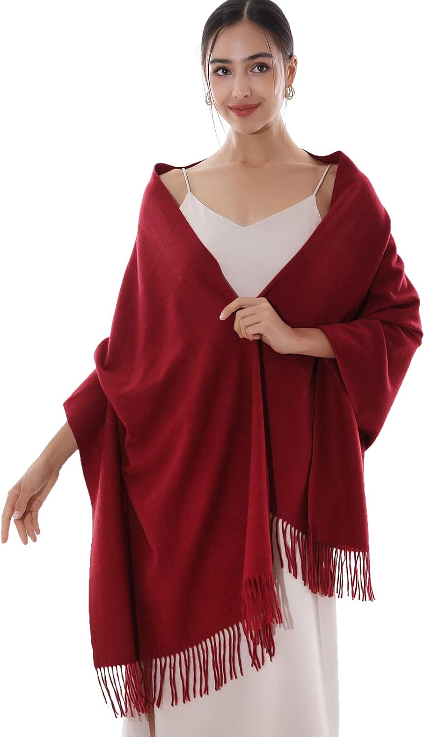 RIIQIICHY Winter Scarfs for Women Pashmina Shawls Wraps for Evening Dresses Large Warm Soft Scarves