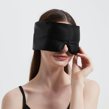 Alaska Bear Sleep Mask Silk Eye Cover with Shaped Padding for Pressure-Free Sleeping, Foam Insert, Upgrade Contour Over Conventional Flat Satin Eye Masks, Machine Washable
