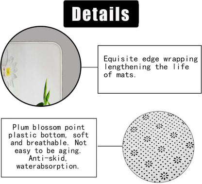 4PCS Spa Zen Shower Curtain Sets with Rugs, White Shower Curtain, Pink Floral Orchid Lotus Water Lily Stone Bamboo Water Reflection Yoga Massage Relaxing Spiritual Meditation Bathroom Decor