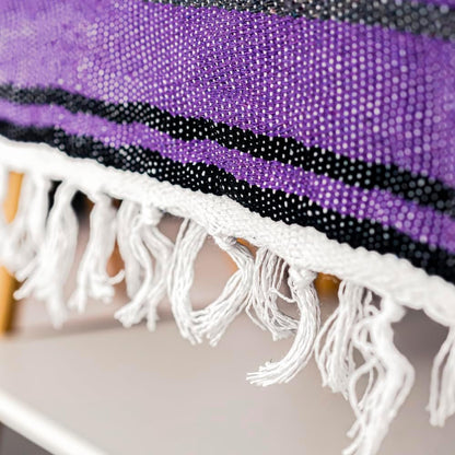Airooglee 69" L x 51" W Large Mexican Blanket - Perfect as Yoga Outdoor Beach Serape Picnic Camping Woven Blanket, Boho Home Décor - Red