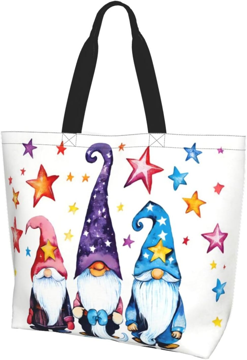 Tote Shoulder Bag Large Durable Reusable Eco-friendly Handbag Lightweight Stylish for Daily Use-19.7x15.7x5.9 Inch - Colors B