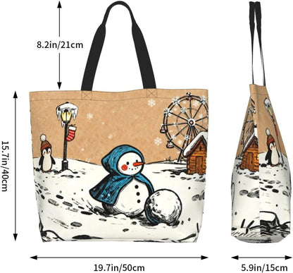 Tote Shoulder Bag Large Durable Reusable Eco-friendly Handbag Lightweight Stylish for Daily Use-19.7x15.7x5.9 Inch - Colors B