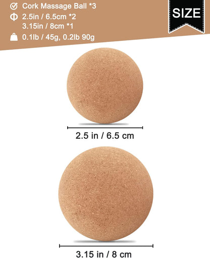 KITWILD Cork Peanut Massage Ball, Peanut Double Lacrosse Massage Ball for Deep Tissue Muscle Massage, Myofascial Release, Muscle Knots, and Yoga Therapy