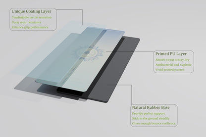 【BulgurYe】Yoga Mat * Nature Line -- Unique coating technique, Great wear resistance for a longer service life, Vividly printed pattern to protect eyes, Natural rubber base, Strong bounce resilience, Absorb sweat instantly to stay dry, Clean and hygienic.