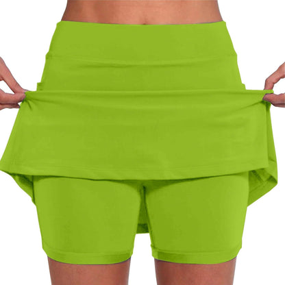 SHAOBGE Athletic Yoga Culottes for Women Solid Color Elastic Shorts Summer Lightweight High Waist Skinny Joggers Skirt 2024
