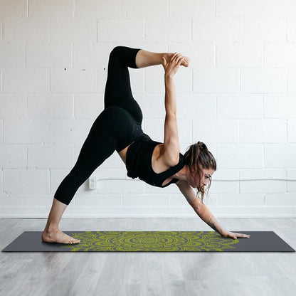 Hot Yoga Mat Towel with Corner Pockets Yoga Towels for Hot Yoga Non Slip with Travel Bag Sweat Absorbent Yoga Blankets Mat Cover for Workout Gym 70"x26" (Mountain-01, 70x26)
