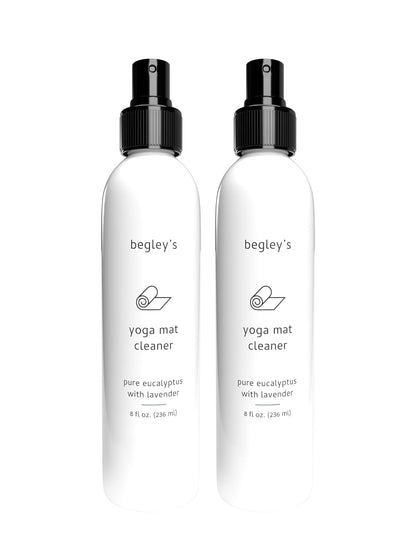 Begley's Yoga Mat Cleaner and Deodorizer Spray 8oz, with Fragrant Essential Oils, Pure Eucalyptus & Lavender