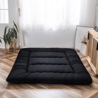 MAXYOYO Bohemian Retro Mattress Boho Floral Japanese Futon Mattress Tatami Floor Mat Foldable Portable Camping, Sleeping Pad, Lounger Couch Bed Full Size
