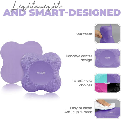 Yes4All Yoga Knee Pads Pair, Thick Yoga Kneeling Pad for Pilates Exercise, Cushion Gear for Knees & Elbow with 13/16" Thickness