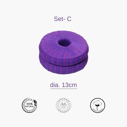 Yogikuti Yoga Chumbal Set Of 10pcs, Pune Chumbals set, Iyengar Yoga, Yoga donuts, Yoga props