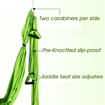 Aerial Yoga Hammock 250x150cm/98.43x59in Parachute Fabric Swing for Inversion Fitness