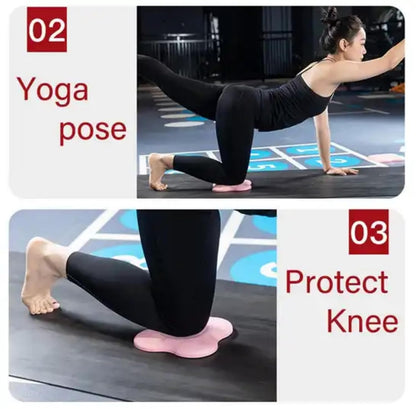 Yoga Knee Guards (Set of 2) - Male and Female Yoga Props and Accessories for Fitness, Travel, Meditation, Kneeling, Balance, Floor, Pilates Pads for Knee and Elbow (blue)