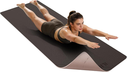 ILILI large Yoga Mat, Thick Soft Exercise Mat for Home Gym, Anti-Tear Cushioned Mat for Men Women, 76"x32.7"x0.35" for Stretching, Pilates&Fitness Workouts
