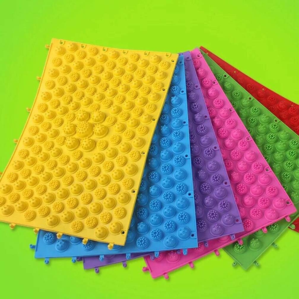 Foot Massage Mat Massage Pad Acupressure Mat Bathroom Mat Yoga Mat Outdoor Game 2 PCS (Blue)